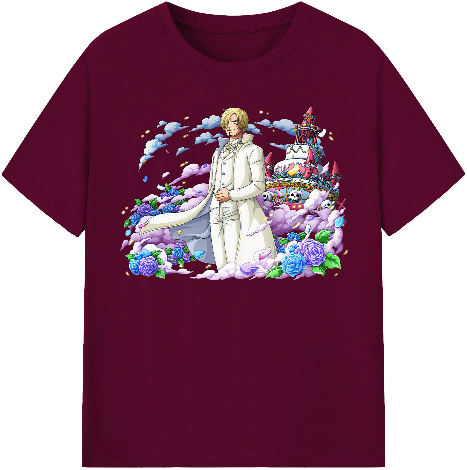（画像用） ワンピース サンジ ONE PIECE Sanji レディースカジュアルプリントTシャツ（綿100％）